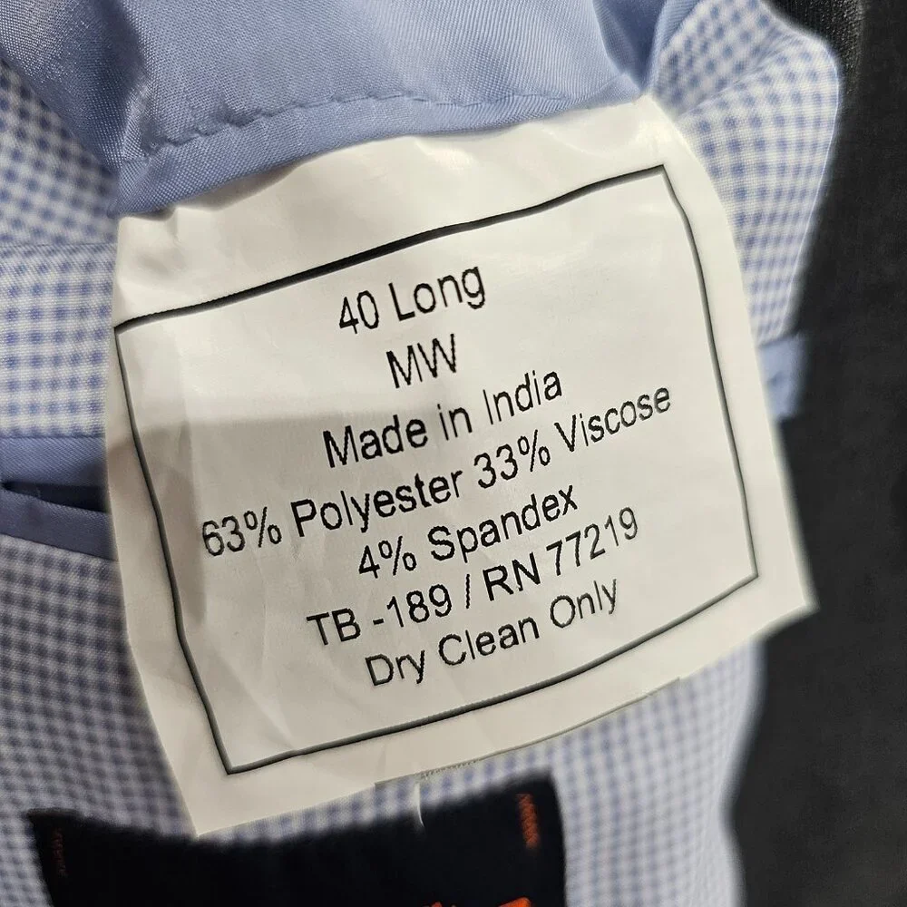 Egara 40L Gray Solid 2-Button Sport Coat Blazer Jacket P459